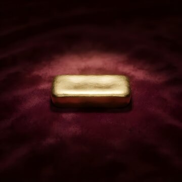고급스러운 붉은색 벨벳 천 위에 놓여 빛나는 순금 골드바 자산 투자 바
Pure gold bar shining on luxurious red velvet cloth asset investment bar