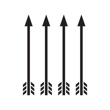 Archery arrows set vector icon symbol