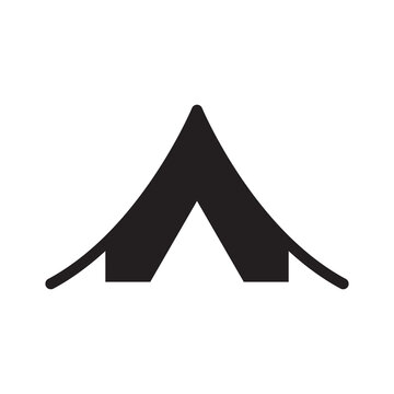 Camping tent vector icon symbol illustration