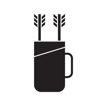 Arrow quiver icon vector symbol illustration