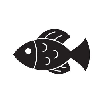 Fresh fish vector icon symbol illustration