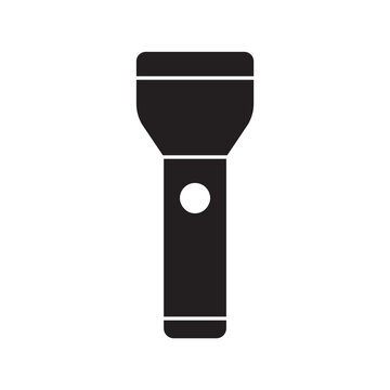 Electric torch flashlight vector icon symbol