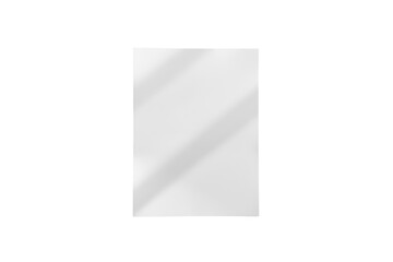 Naklejka premium Blank white rectangular paper panel with soft diagonal shadows