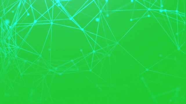 Digital connecting grid lines green screen motion graphics