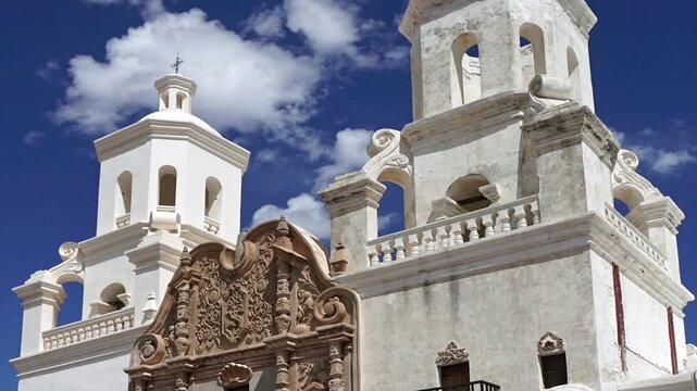 Old Spanish San Xavier Mission , near Tucson, Arizona., USA