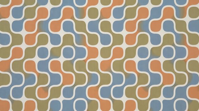 Collection of abstract composition of bold rounded rectangles connected to each other. Liquid shapes in a seamless pattern. Design can be use for backgrounds, packaging, or graphic design projects