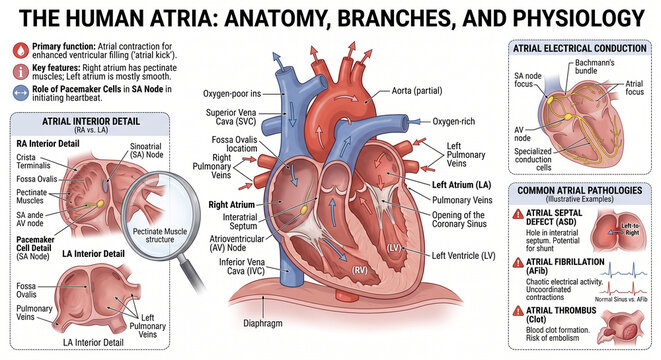 Internal Structure of the Left and Right Atria