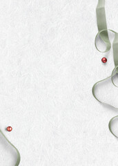 Christmas ribbon greeting card with design space © Rawpixel.com