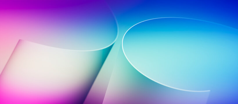3D Curved Ribbon Abstract