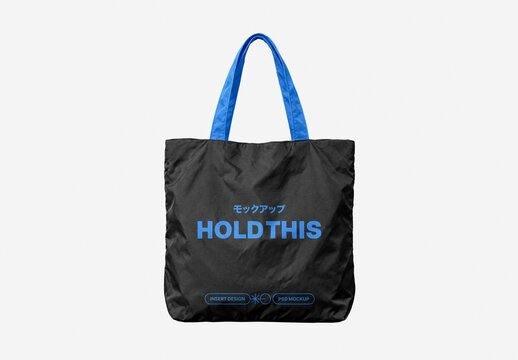 Contrast Handle Totebag Mockup For Branding And Packaging Design