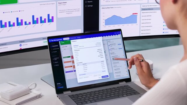 Tax Manager Reviews Compliance Dashboard