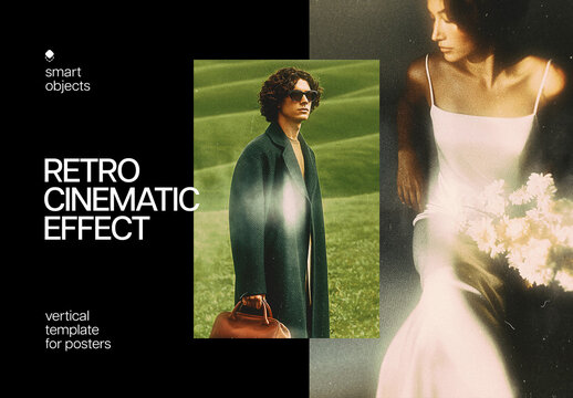 Retro Cinematic Photo Effect For Poster And Print Design