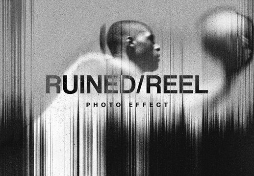 Ruined Reel Effect For Poster And Social Media Design