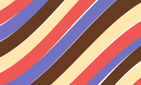 Retro Vintage Wallpaper Abstract Groovy Swirling Wave Rainbow Curve Pattern Desaturated Colors in 70s Nostalgic Aesthetic
