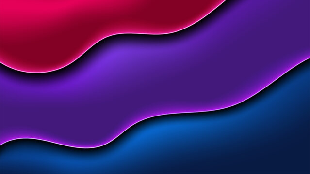Vibrant Gradient Wavy Abstract Wallpaper, Vector Illustration