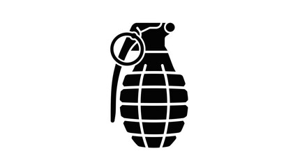 Fototapeta premium Frag grenade military explosive weapon icon.