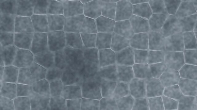 Dry Salt Lake Polygon Crust Slowly Reforming Its Raised Rims, Seamless Loop in rich blue tones