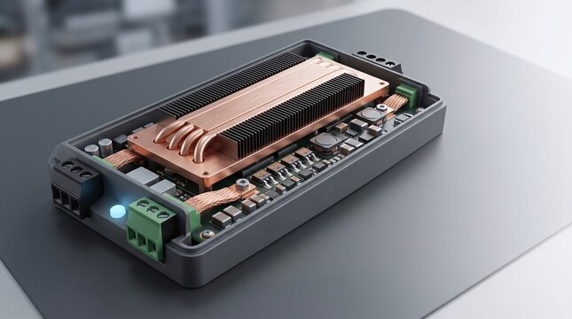 High efficiency GaN bidirectional DC converter power module with copy space