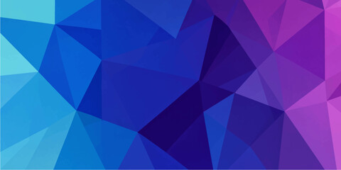 Obraz premium Polygon Abstract Vector Background with Vibrant Gradient Blue Purple Pink Geometric Shapes for Modern Design