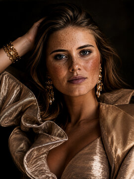 Frau, Gesicht, elegant