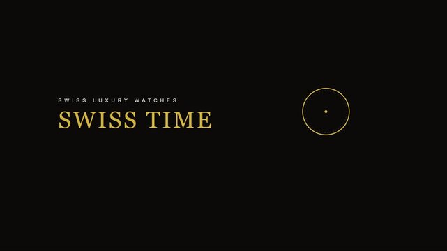 Swiss luxury watches swiss time minimalist motion title sequence animation 4k elegance