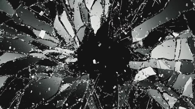 Broken Glass Breakage Motion Graphics Seamless Loop