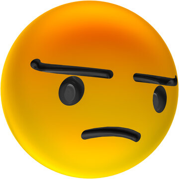 Yellow Frowning Face Emoji Icon.