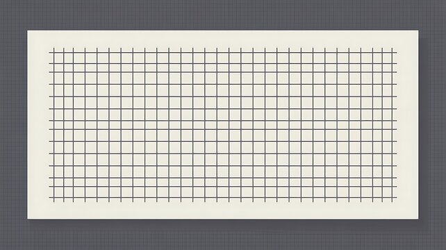 Grid paper template isolated on transparent background. Black line graph sheet with small and medium squares. Blank white squared page for math engineering design. Grid paper PNG 