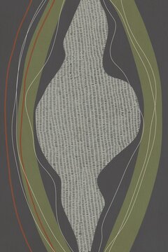 Modern abstract art displays organic shape and minimalist texture