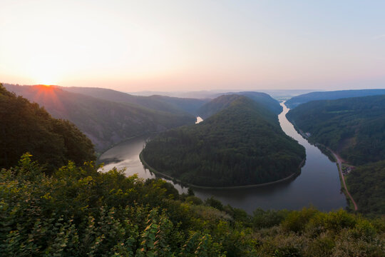 Germany, Saarland, View of River Saar