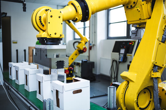 Industrial robot at work