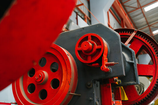 Powerful concepts machinery industry in factories produce mechanical energy within intense workshop environment of busy plant