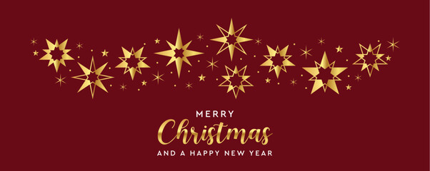 Naklejka premium christmas greetings with snowflakes and stars border vector illustration