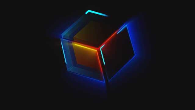 Neon Geometric Logo Reveal
