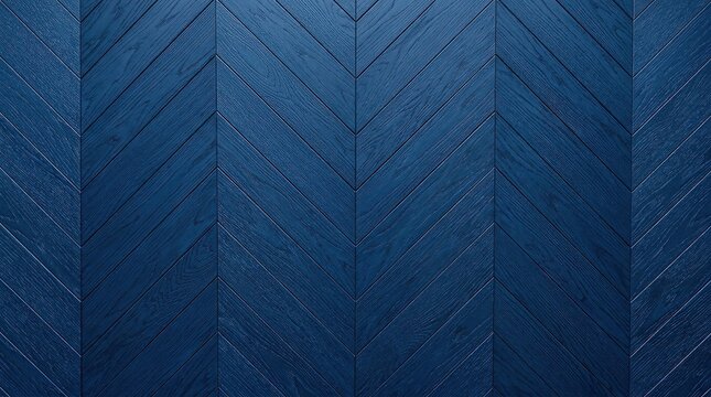 Blue chevron parquet wood flooring pattern for interior design