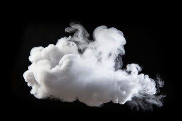 Obraz premium Dry ice fog effect smoke black background monochrome.