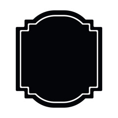 Fototapeta premium Vector vintage label isolated on white background. Retro badge or black frame for web and packaging.