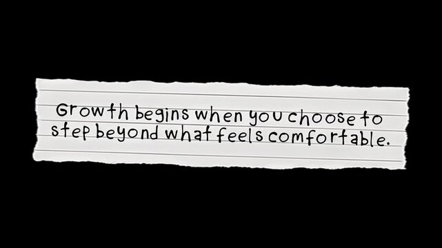 Motivational Quote Animation &ndash; Step Beyond Your Comfort Zone | 4K