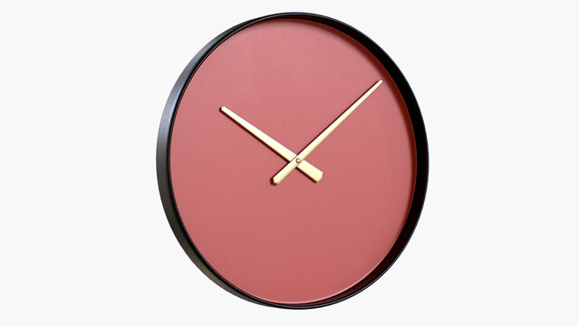 Red Clock 3D Rendering	