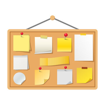 Notice board icon in flat style. Bulletin board vector illustration on isolated background. Information frame sign business concept.