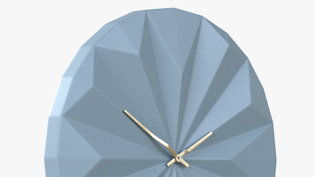 Geometric Wall Clock 3D Rendering 