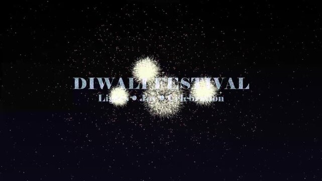 diwali festival animation lights joy celebration sparkling star field glowing night sky motion graphic element seamless looping video asset 4k resolution holiday