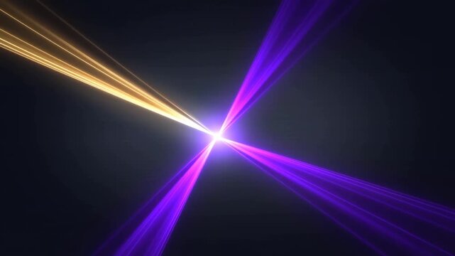 Abstract dark blue background with glowing gold and purple light accents in corners