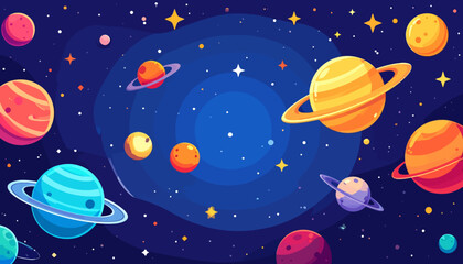 Fototapeta premium seamless pattern with space rocket