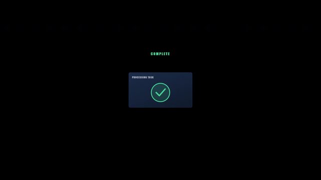 Complete Action UI Progress Checkmark Transparent Overlay Seamless Loop