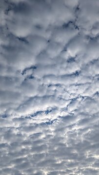 Cloudy Sky With Altocumulus Clouds Pattern Dramatic Overcast Background