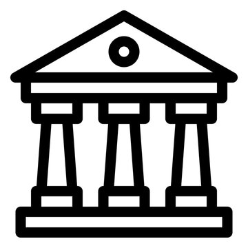 Museum Historical Building Architecture Line Icon