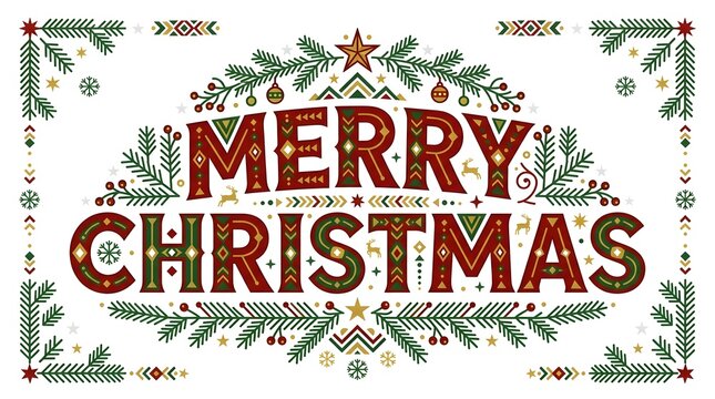 A festive and heartwarming christmas greeting with ornate decorations and a classic holiday spirit