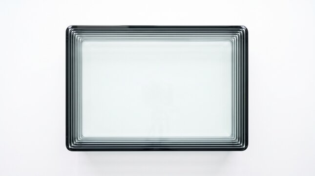 Empty silver metal picture frame isolated on white background for custom artwork display