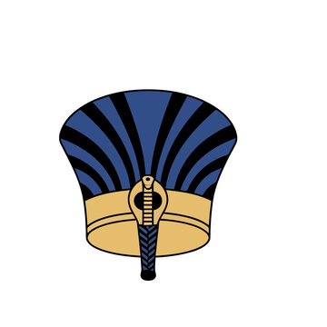 Egyptian Pharaoh Headdress with Cobra Symbol